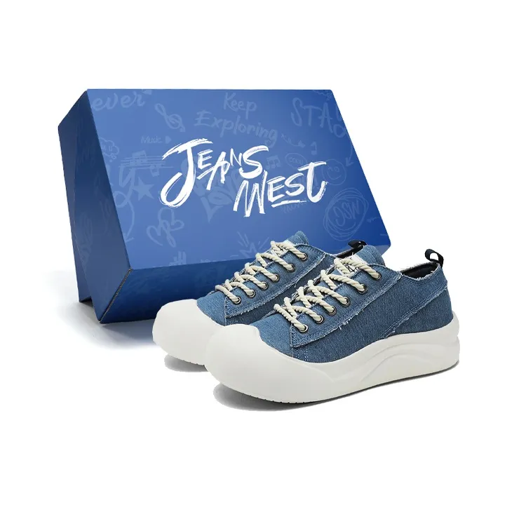 JEANSWEST Trendy Sports New Fashion Big Head Shoes Breathable Low Top Casual Shoes Unisex High End Shoe Box Men's-0