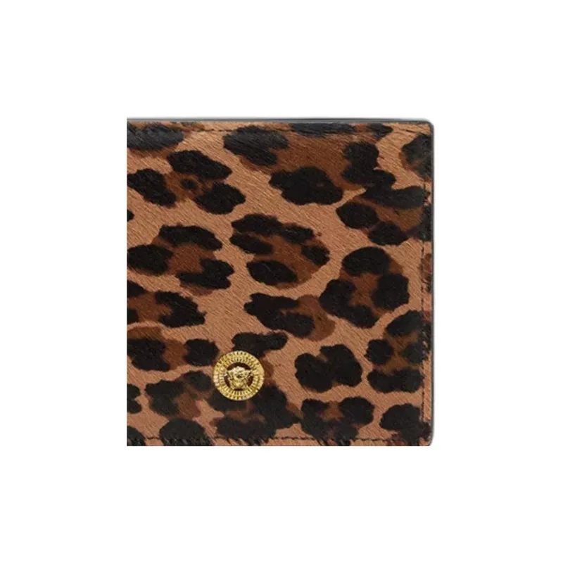 FANSIZHE MEDUSA BIGGIE Series Calfskin Wallet Men's Leopard Print-3