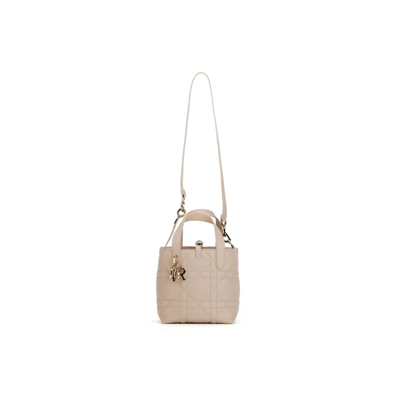 DIOR Toujours Cow Leather Tote Bag, Shopping Bag, Shoulder Bag, Crossbody Bag, Handbag Trumpets Women's Warm Taupe-0