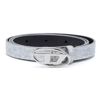 DIESEL B 1Dr 15 Logo Buckled Glittered Belt