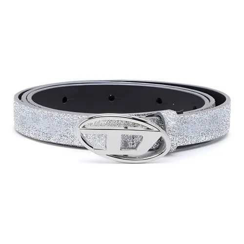 DIESEL B 1Dr 15 Logo Buckled Glittered Belt