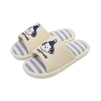 Thin Strips Slippers Unisex, Cream Apricot