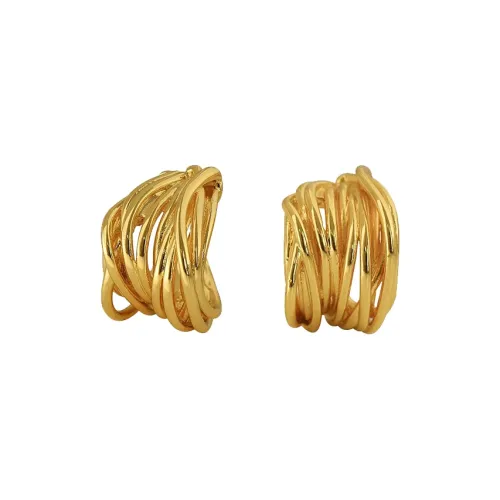 Rhymes Gold Plated Copper Earrings Women's
