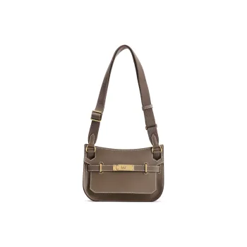 HERMES Jypsiere Evercolor Leather Shoulder Bag Crossbody Bag Mini Women's Elephant Gray