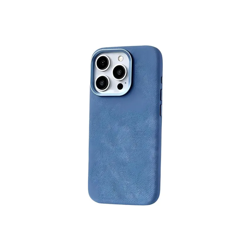 Sopi Leather Material Solid Color Fiber Magnetic Phone Cases Compatible With IPhone 16/15 Pro Max/Apple 13/14 Pro/Max-6