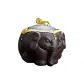 Purple Clay Ruyi Figure[Length Approx. 10.9cm, Width Approx. 10.2cm, Height Approx. 10cm]