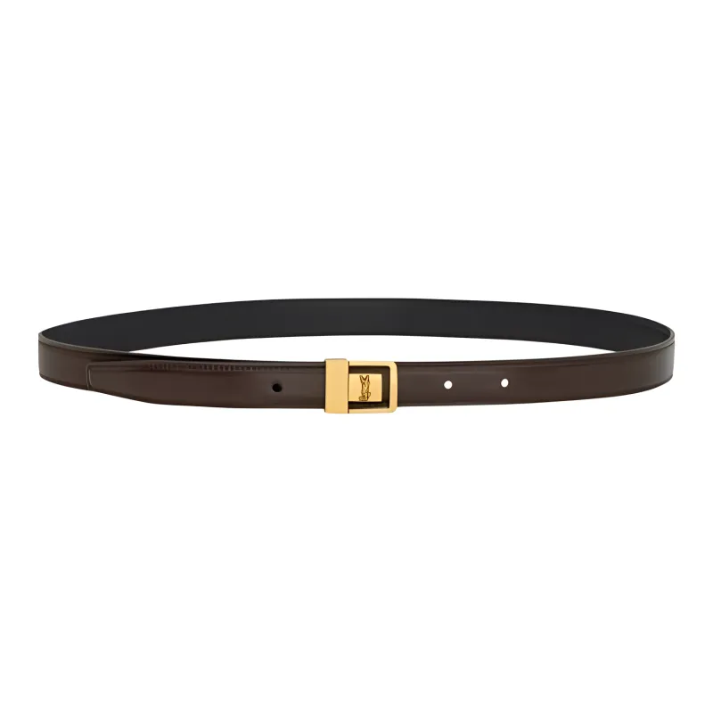 SAINT LAURENT   Leather Belts Women's Brown Width  2CM-2