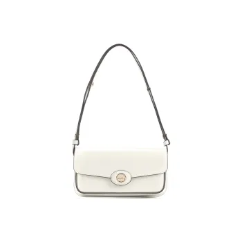 TORY BURCH Robinson Spazzolato E/W Shoulder Bag Shea Butter