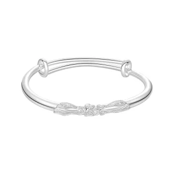 SINO GEM 999 Fine Silver Bangles Women's