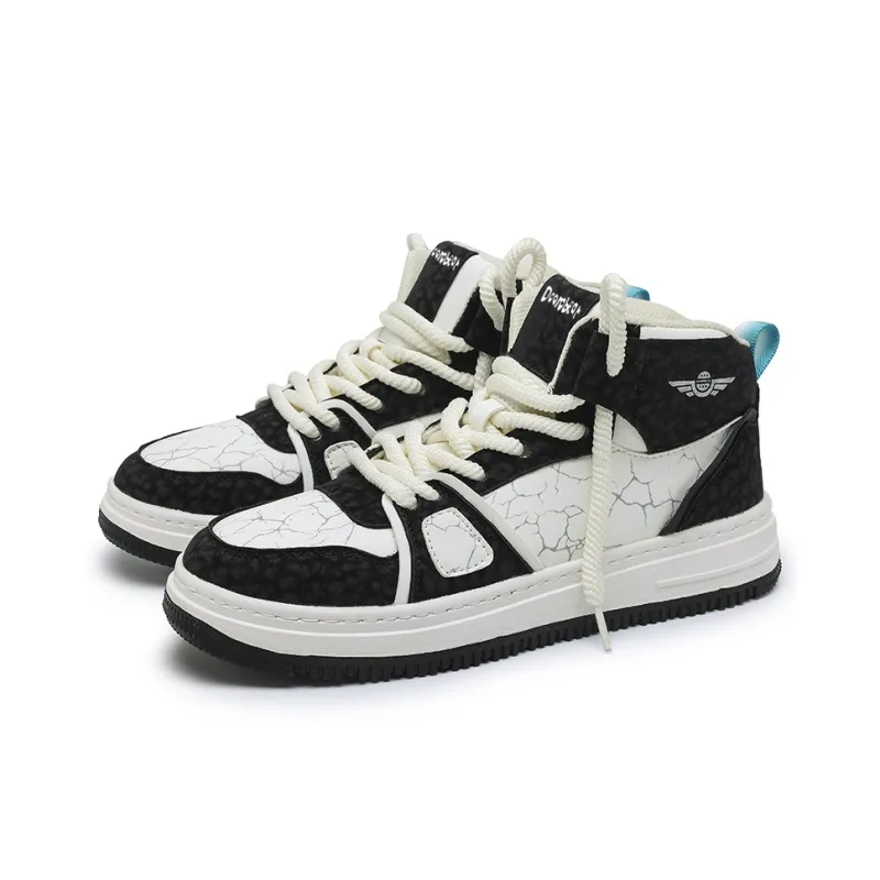 Budding Bear Slip Resistant, Abrasion Resistant, Lightweight, Height Increasing High Top Skateboard Shoes Men's-14