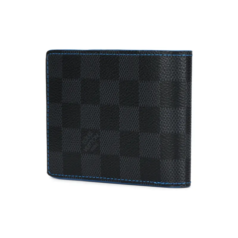 LOUIS VUITTON Slender Wallet Damier Graphite Blue-1