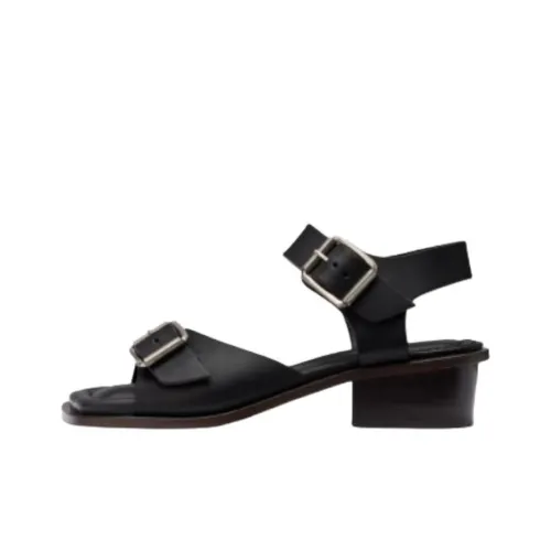 Lemaire One Strap Sandals 4cm Women's Black