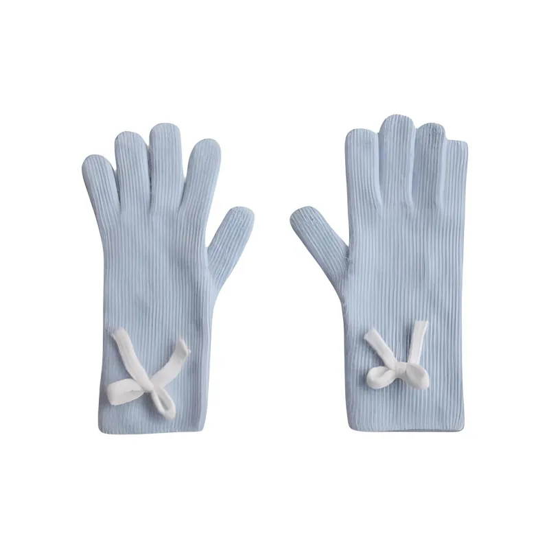 Peach Tea Yarn Knit Gloves Women's-4