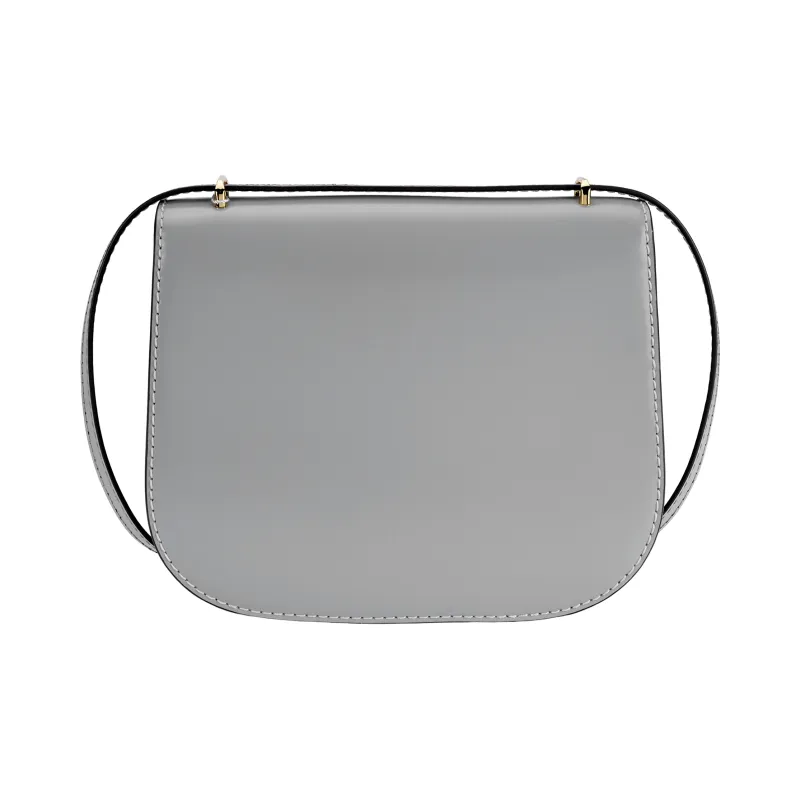 TORY BURCH Eleanor Cow Leather Saddle Bag, Crossbody Bag, Shoulder Bag Women's Green Purple Gray-2