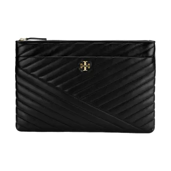 TORY BURCH Kira Sheepskin Clutch Regular Women's Black