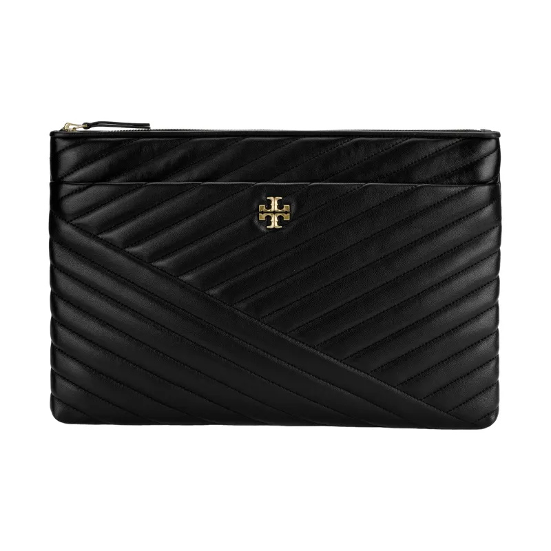 TORY BURCH Kira Sheepskin Clutch Regular Women's Black-0