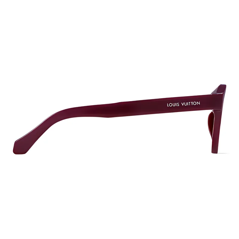 LOUIS VUITTON Acetate Round Sunglasses Unisex Red-2