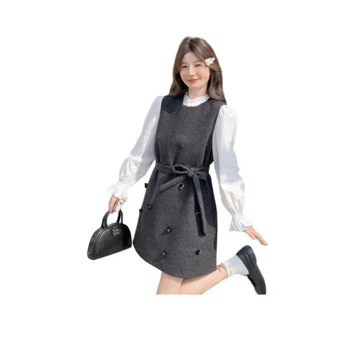Fele.d Skirt Set Women's Gray Sequins