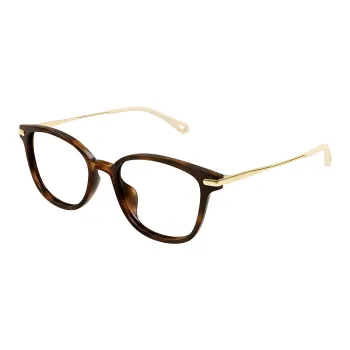 Chloe Acetate Square Eyeglass Frames Unisex Tortoiseshell