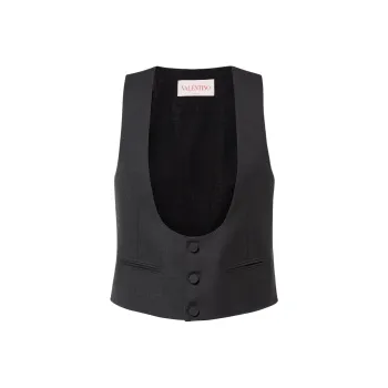Valentino Vests Men Gray