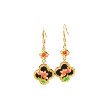 Jade Ink Love Hetian Jade Tower Green Earring Green Jade Women's