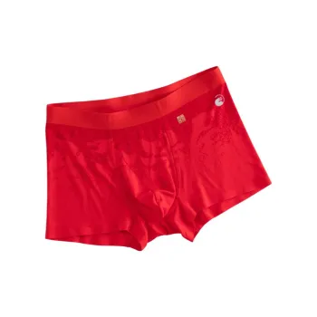 LUYOUYE Underpants Men's 1 Pack Red