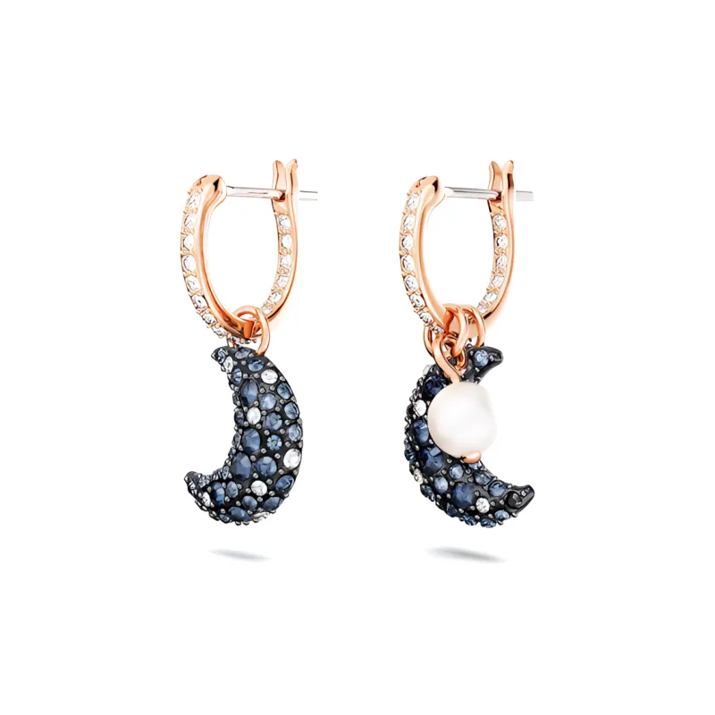 Swarovski Enamel Earrings Women's Blue-2