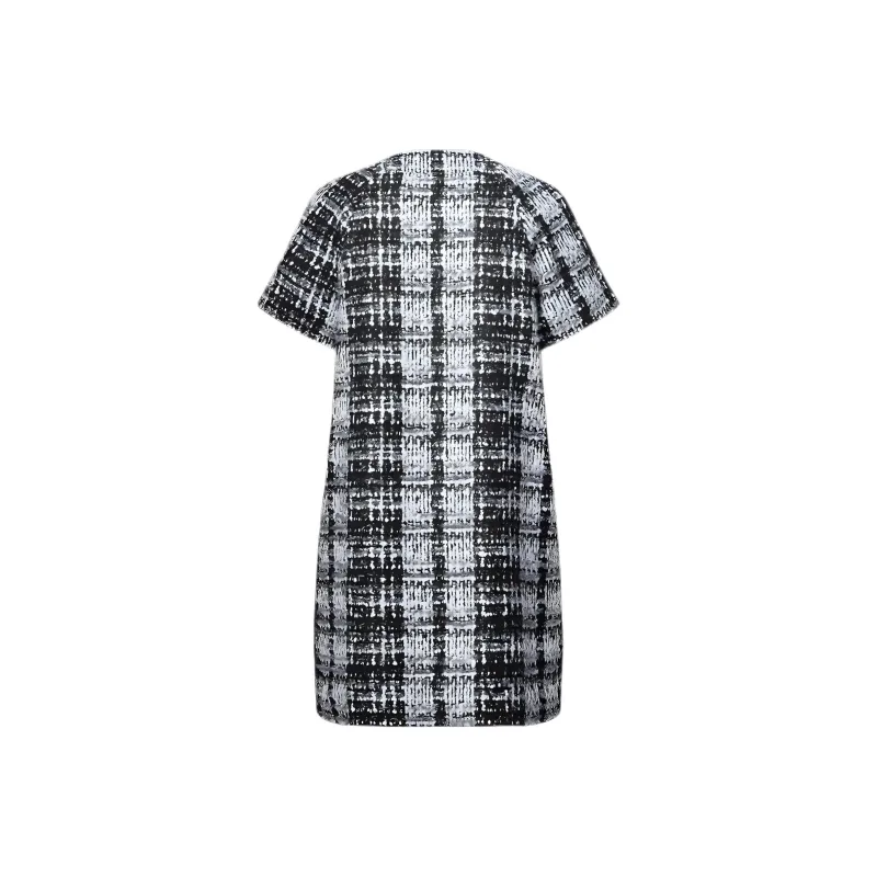 LOUIS VUITTON Graphic Tweed Short-Sleeved Dress-1