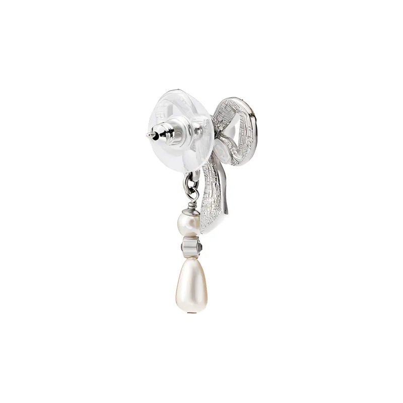 CHANEL CC Earrings Women's Silver-2