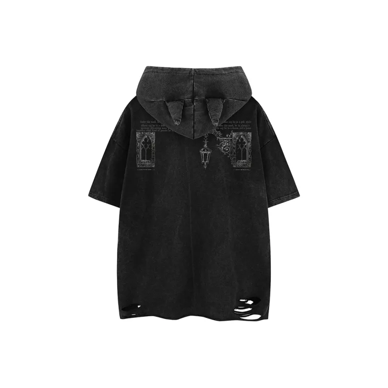BEAR UNION Drop Shoulder Sleeve T Shirt Unisex Black-1