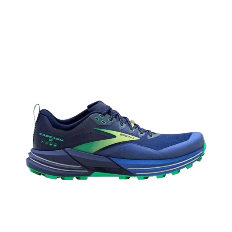 Brooks Cascadia 16 Anti Slip Wear Resistant Low Top Casual Running Shoes Men's Blue-1