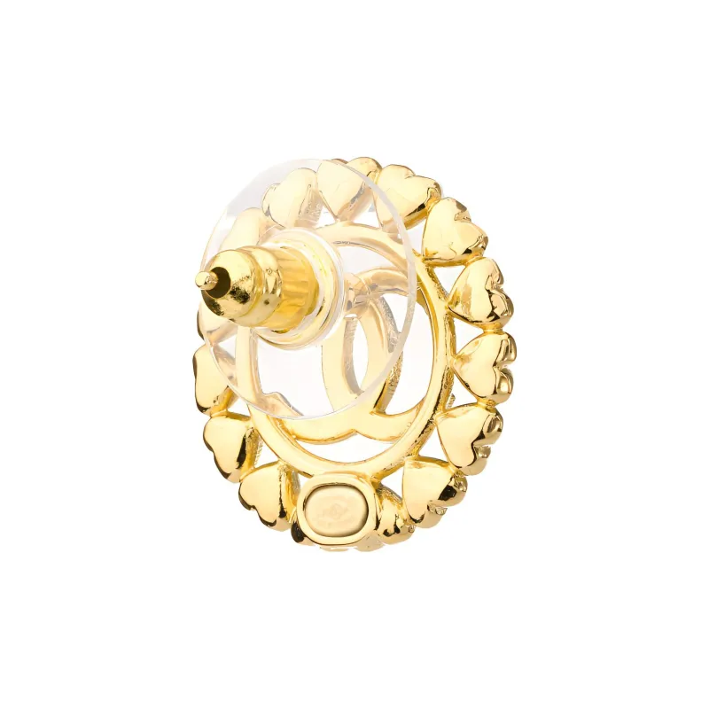CHANEL Metal Stud Earrings Women's-2