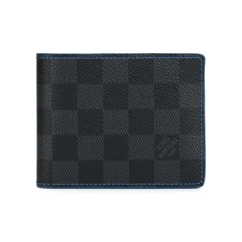 LOUIS VUITTON Slender Wallet Damier Graphite Blue