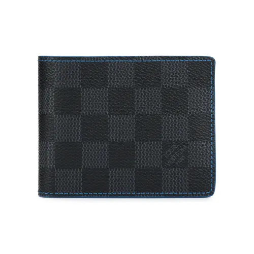 LOUIS VUITTON Slender Wallet Damier Graphite Blue