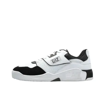 EMPORIO ARMANI EA7 Low Top Skateboard Shoes Men's White & Black