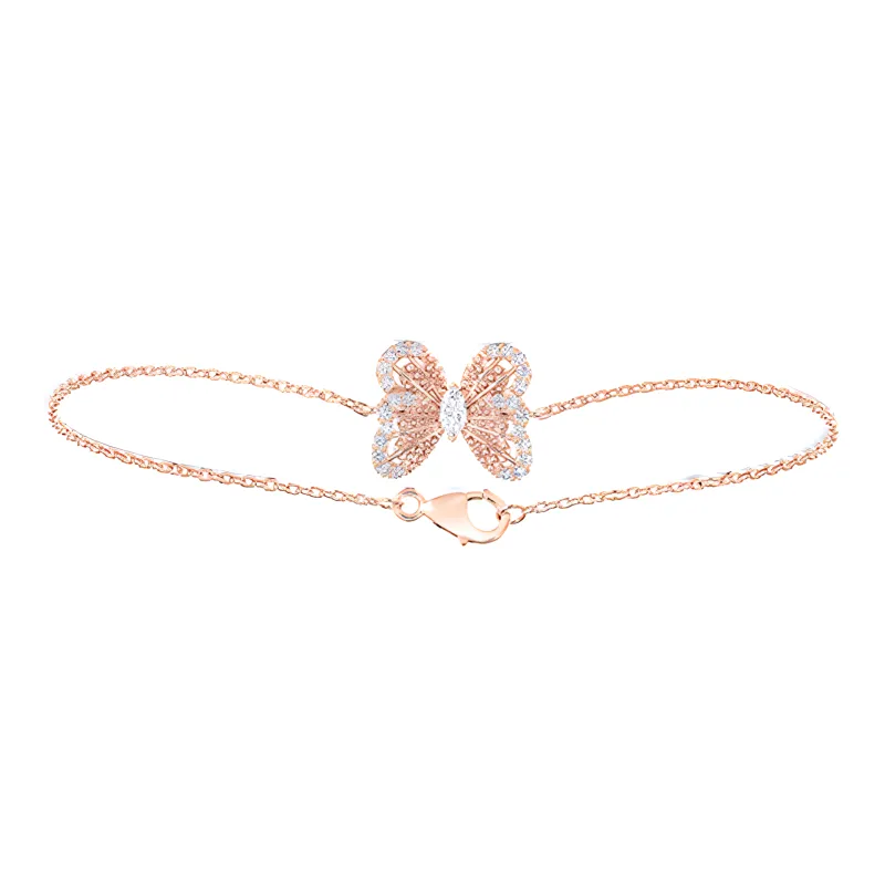 De Beers 18kt Rose Gold Portraits Of Nature Butterfly Diamond Bracelet-2