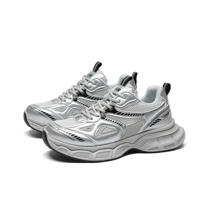 ZHR Sparkling Galaxy Low Top Chunky Sneakers Women's Silver-1