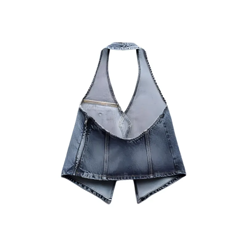 ZARA Tank Tops Women's Blue-1