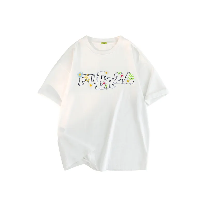 FUERZA T Shirt Unisex White With Embroidery-0