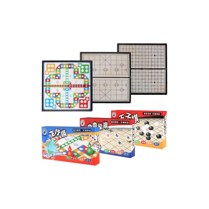Holy Hands Flight Chess Five In A Row Chinese Chess Checkers Multifunctional Board All in One Board Games-9