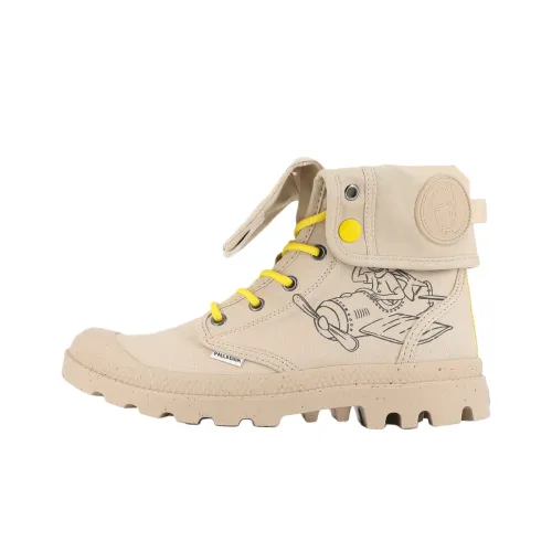 Palladium Anti Slip Wear Resistant High Top Canvas Shoes Women's Beige