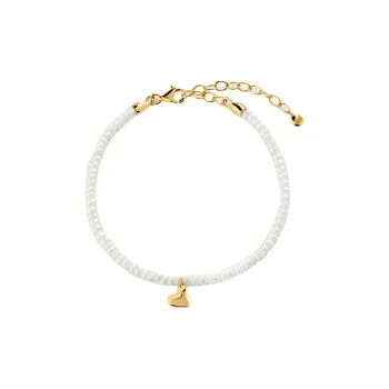 Monica Vinader Mini Pearl Heart Bracelet