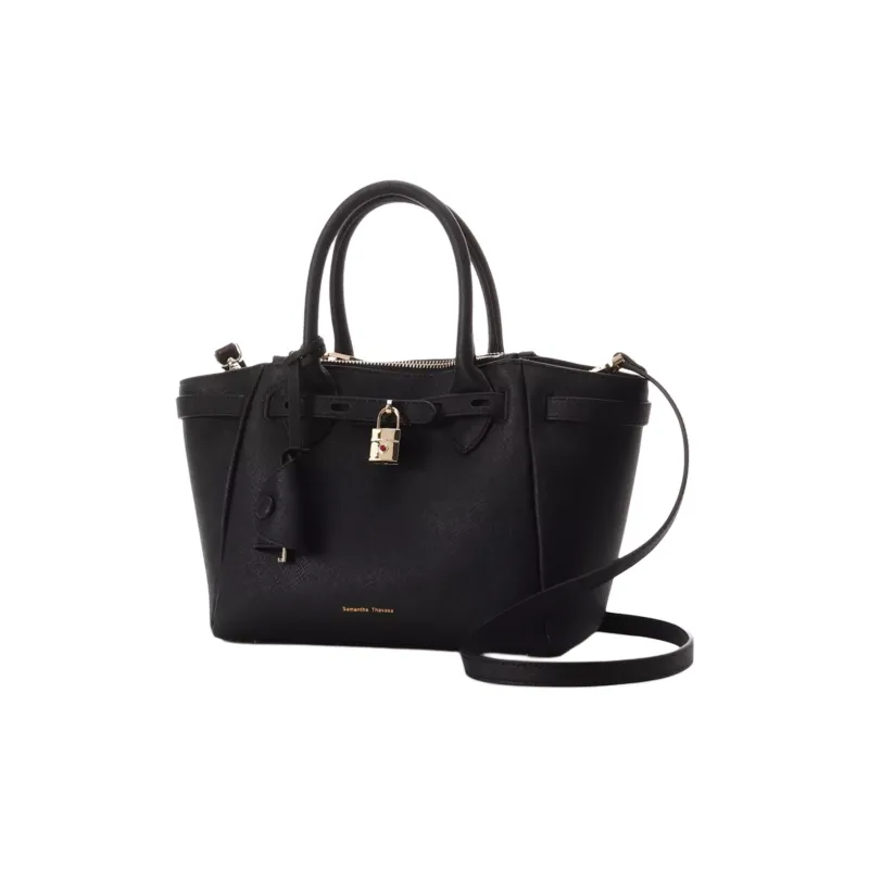 Disney Cow Leather Tote Bag, Shopping Bag, Handbag Regular Women's Black-1