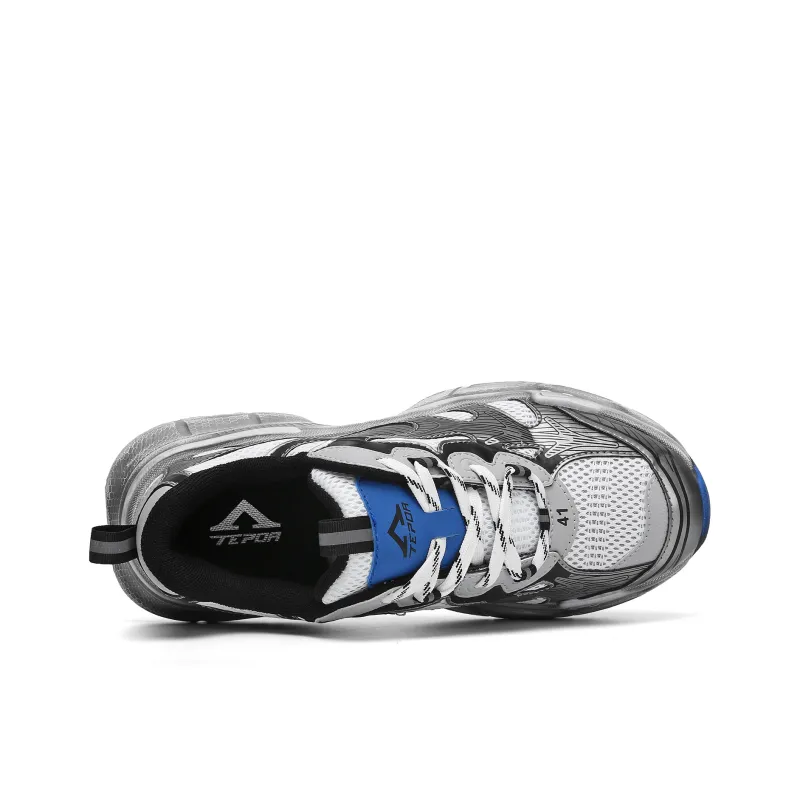 TEPOR Cushioned Slip Resistant Abrasion Resistant Low Top Chunky Sneakers Unisex-16