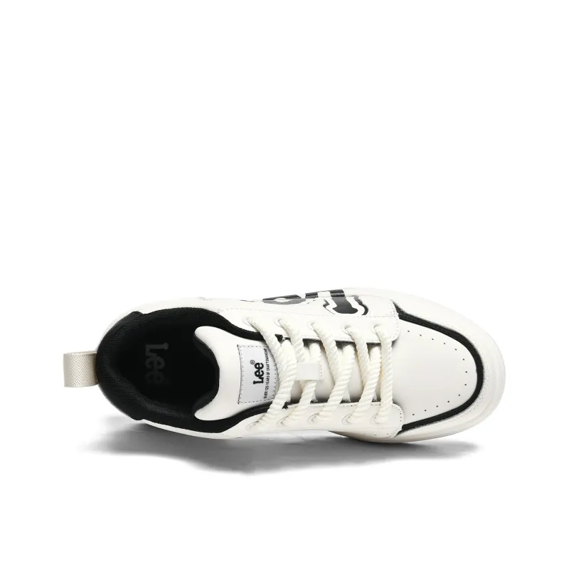 Lee Trendy Versatile, Fashion Minimalist Style White Sneakers Low Top Skateboard Shoes Men's-3