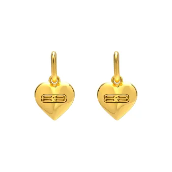 Balenciaga Bb Icon Heart Earrings 'Gold'