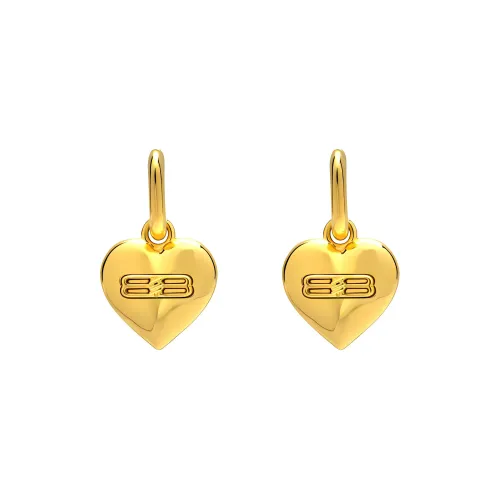 Balenciaga Bb Icon Heart Earrings 'Gold'