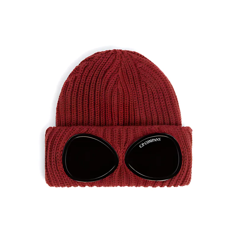 C.P.Company Goggle Detailed Turn Up Hem Beanie-0