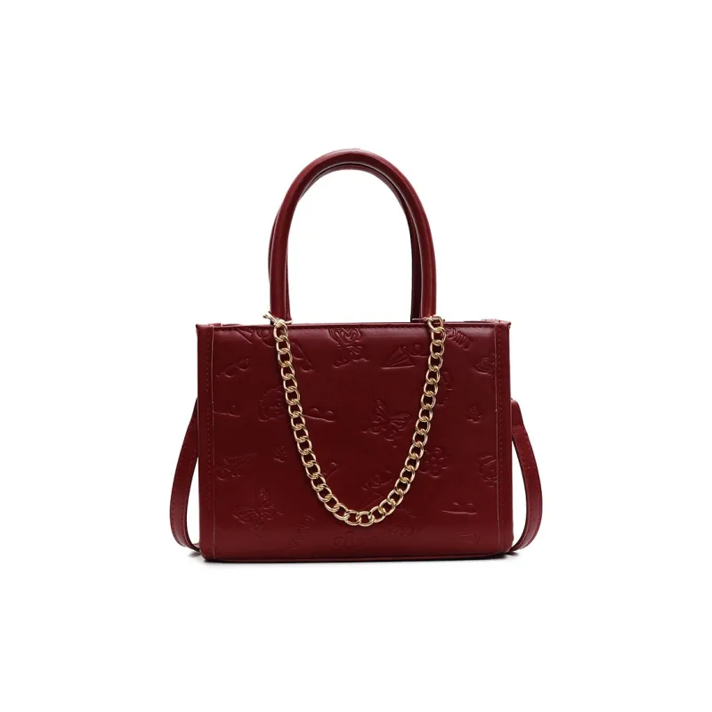 RIVMIND PU Handbag Women's White/Pink/Red/Black-12