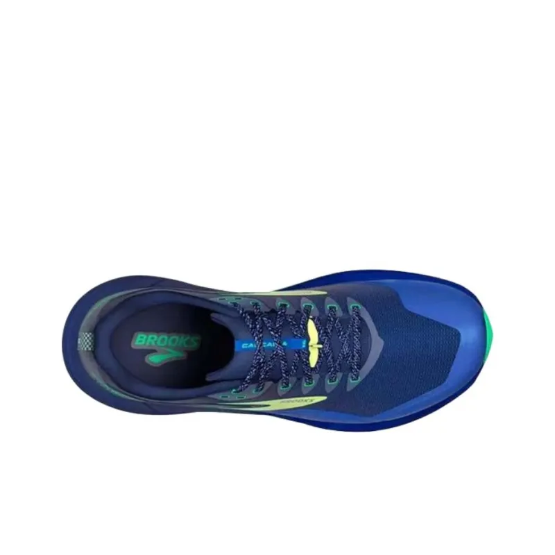 Brooks Cascadia 16 Anti Slip Wear Resistant Low Top Casual Running Shoes Men's Blue-3